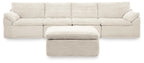 Fannin - 4-Piece Sectional With Ottoman - Ivory