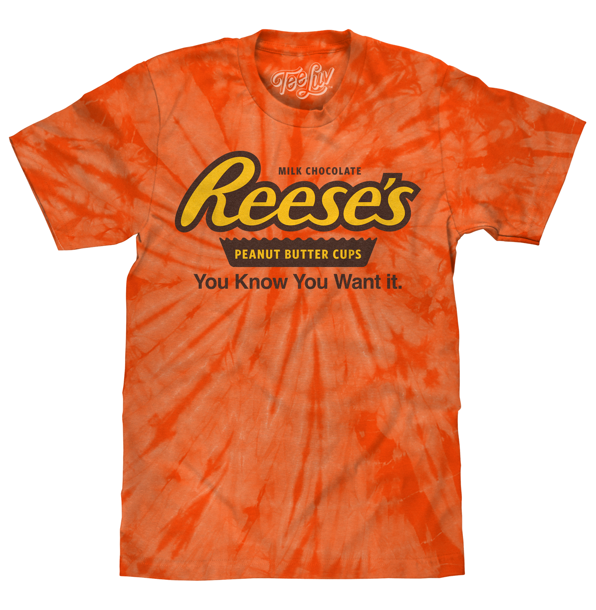 Reese's Peanut Butter Cup Tie Dye T-Shirt - Orange Spider