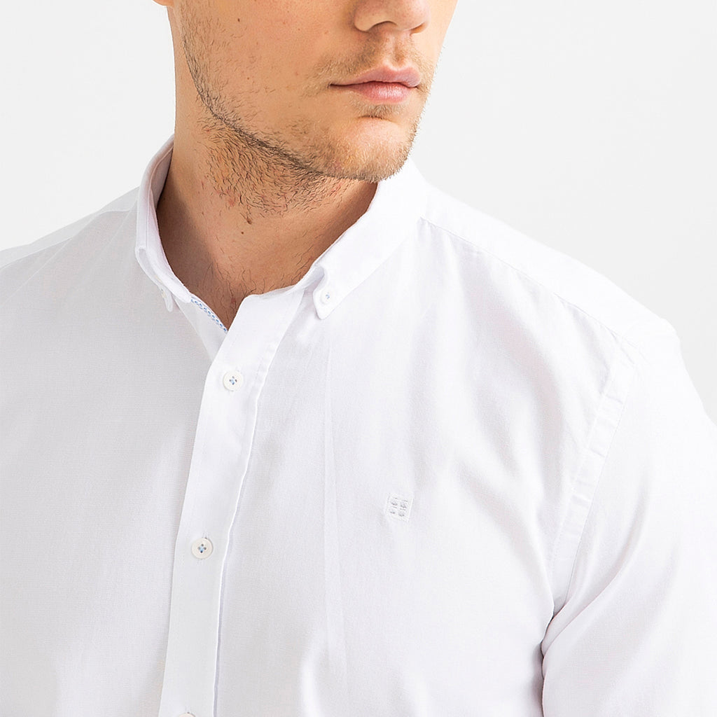 Nora Button Down Shirt // White