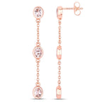 1.62 Carat Genuine Morganite .925 Sterling Silver Earrings
