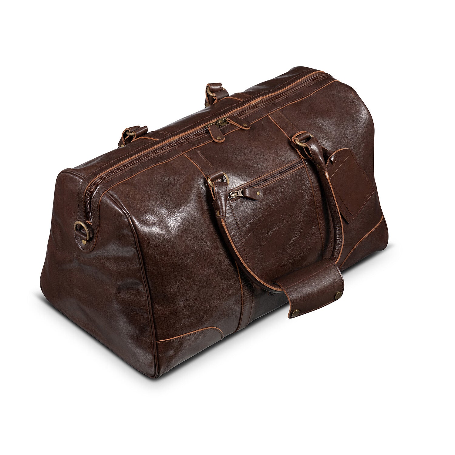 Tourist Leather Duffel Bag 21" // Antique Brown