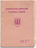 1937 Wentworth Institute Football Dance Vintage Dance Card Program 142160