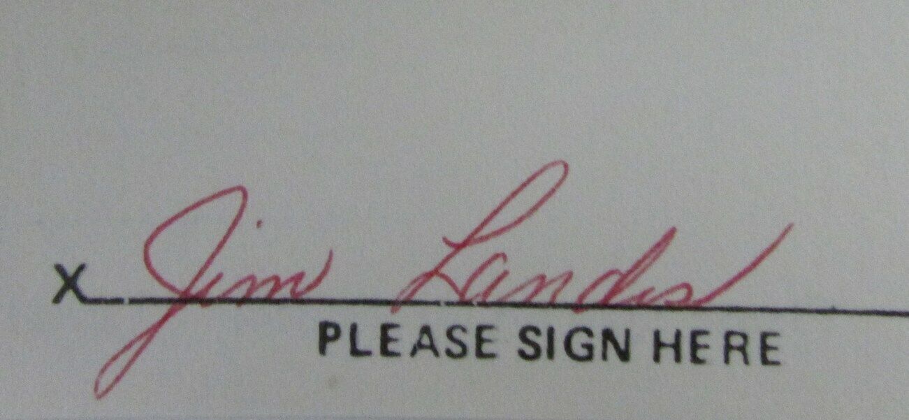 Jim Landis 1967 Boston Red Sox Signed 3x5 Index Card with 5x7  Photo 158531