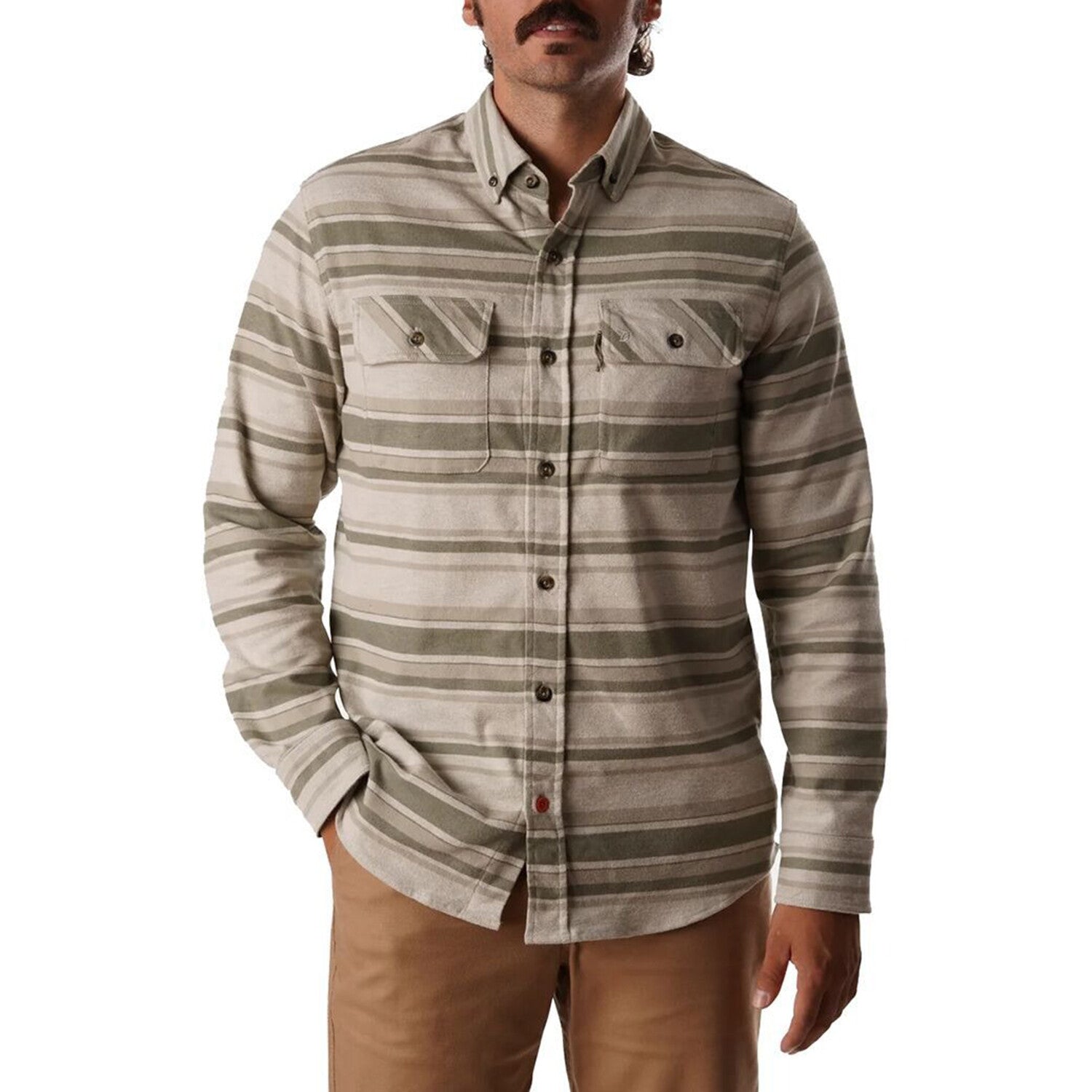 Duck Camp // Men's // Camp Shirt // Sanddollar Stripe