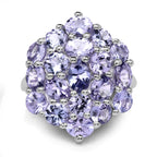 5.28 Carat Genuine Tanzanite .925 Sterling Silver Ring