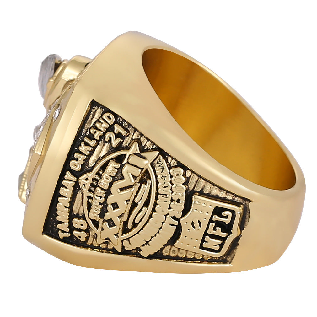 Tampa Bay Buccaneers Championship Ring & Trophy Set – 2003 & 2021 Collectible with Display Box
