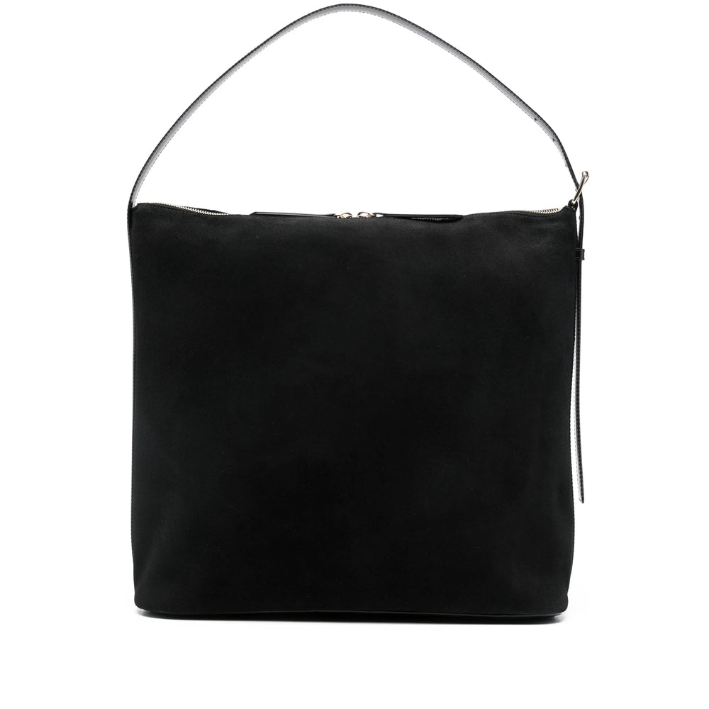 Black Calf Suede Tote Bag