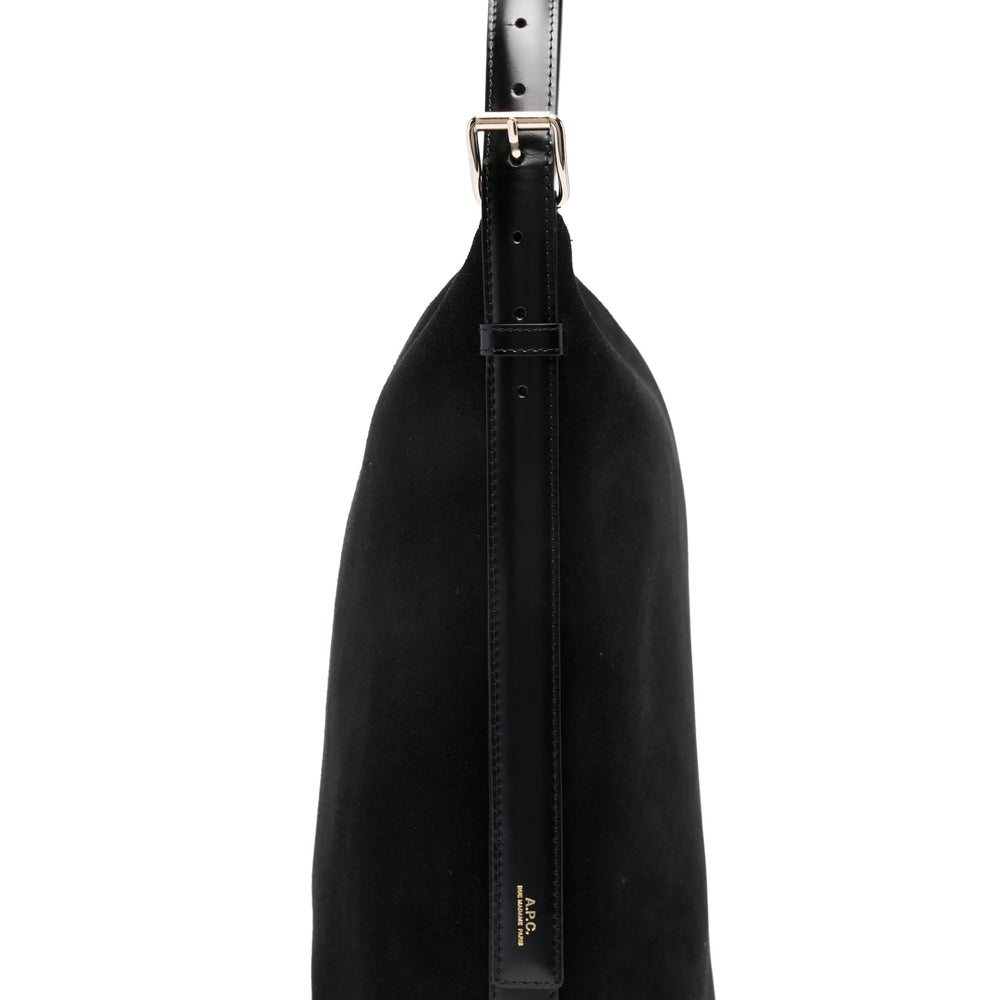Black Calf Suede Tote Bag
