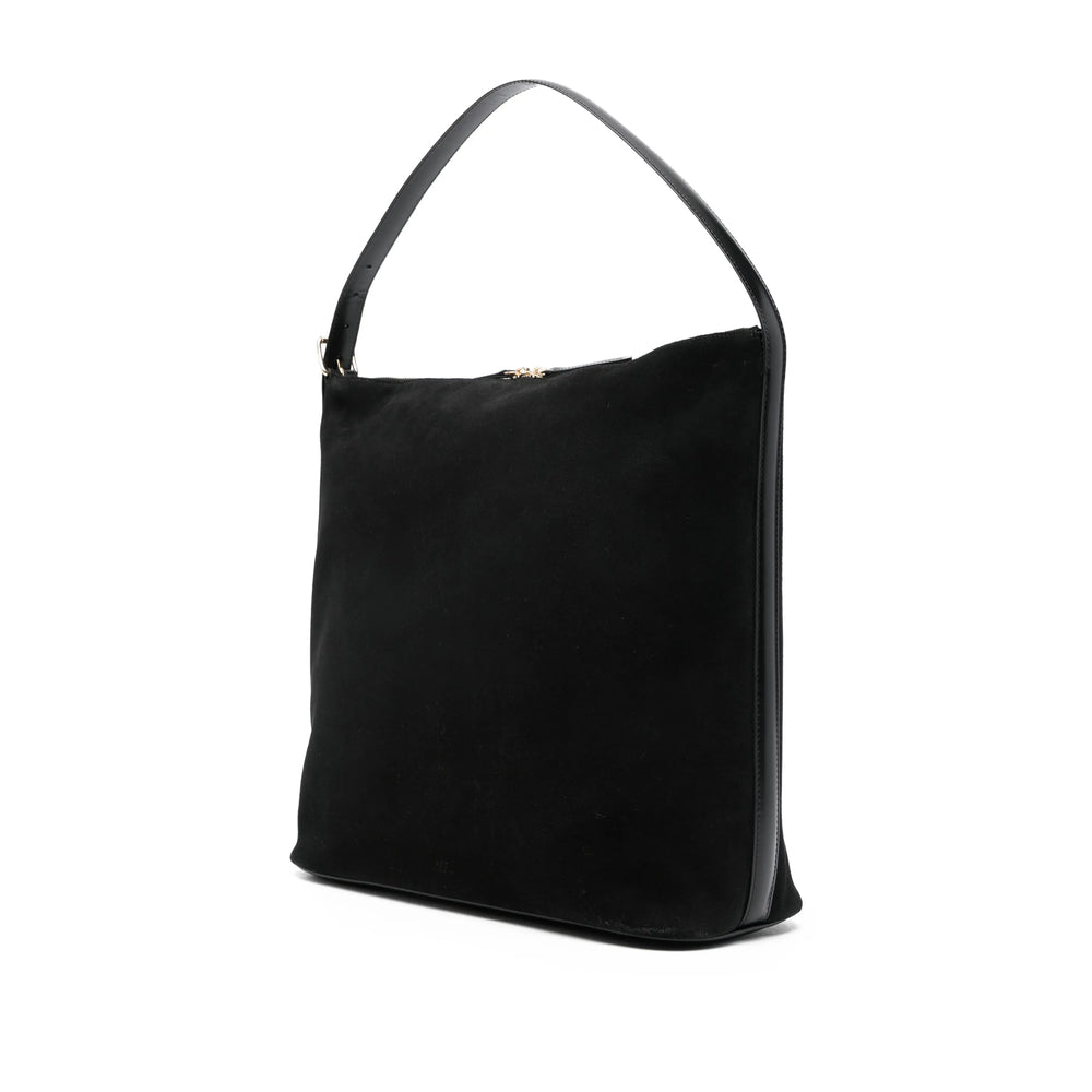 Black Calf Suede Tote Bag