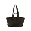 Brown Top Handle Bag With Detachable Coin Purse