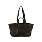 Brown Top Handle Bag With Detachable Coin Purse