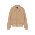 Beige Point Collar Outerwear