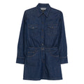 Dress With Flap Pockets and Button Fastening