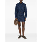 Dress With Flap Pockets and Button Fastening