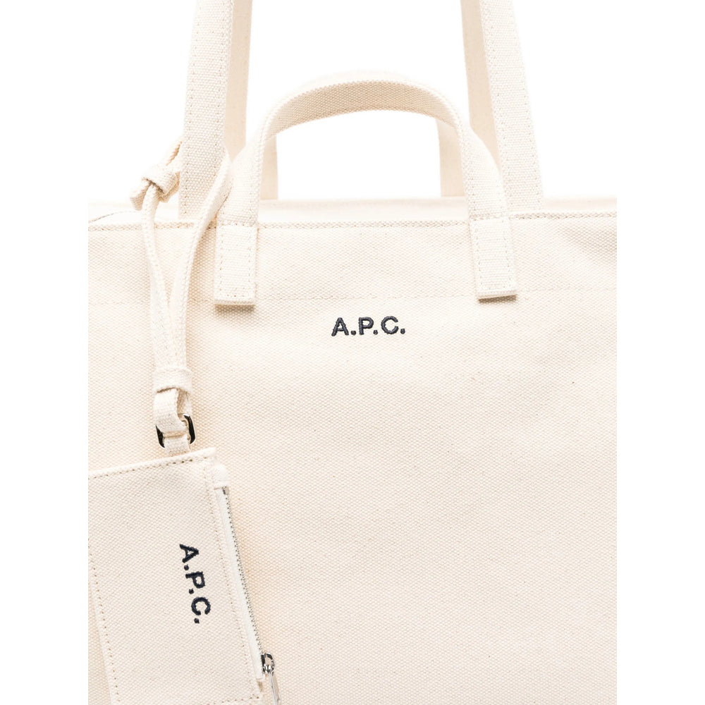 Off-White Cotton Tote Bag