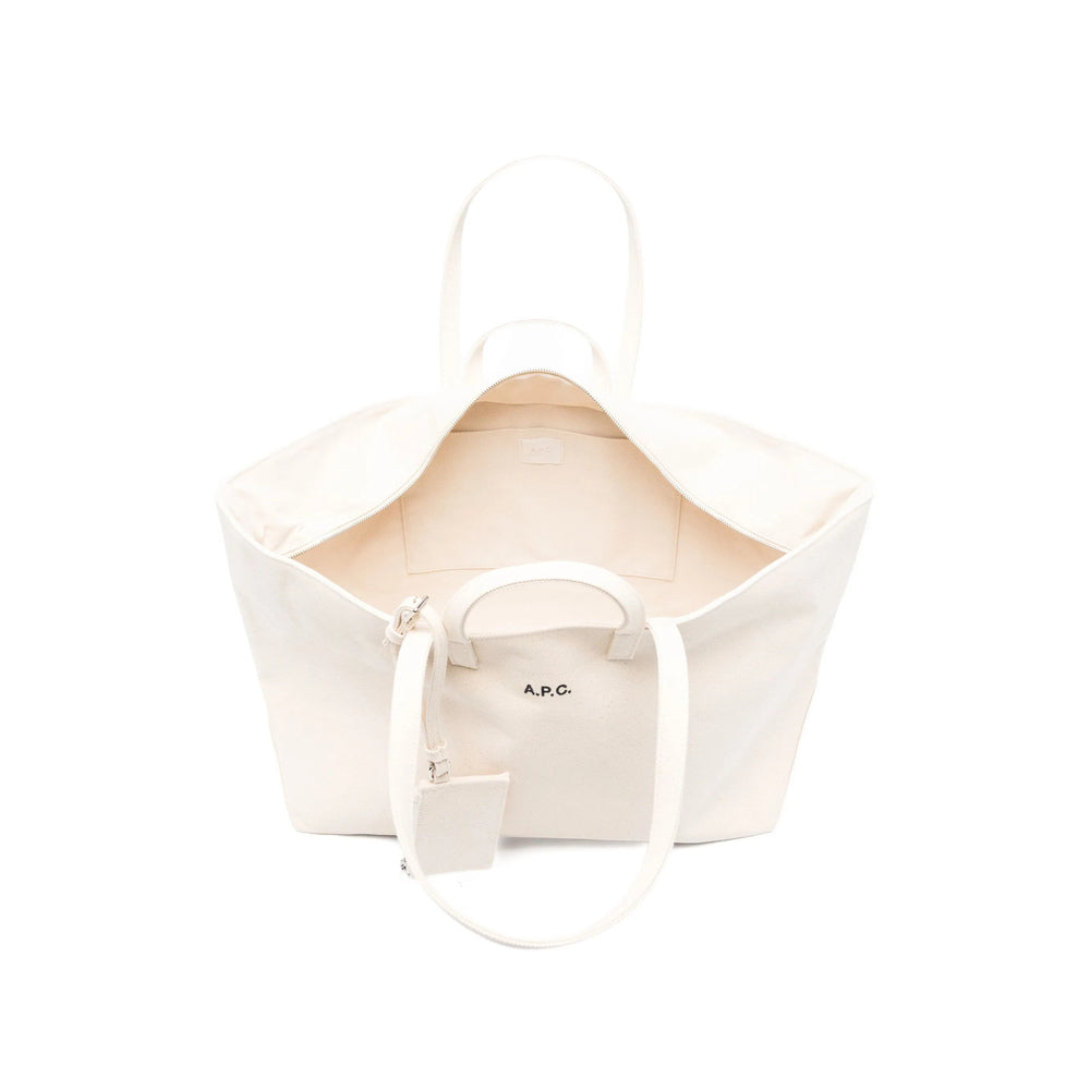 Off-White Cotton Tote Bag