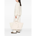 Off-White Cotton Tote Bag
