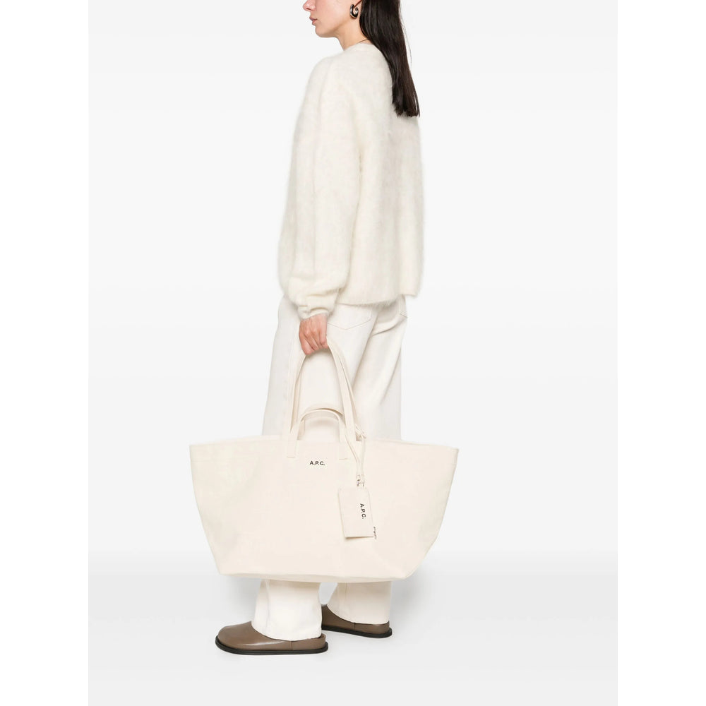 Off-White Cotton Tote Bag