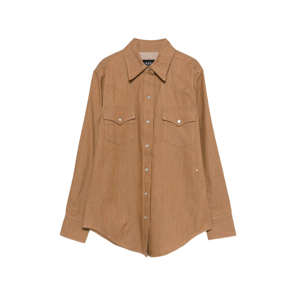 Shirt With Brown Chest Pockets