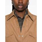 Shirt With Brown Chest Pockets
