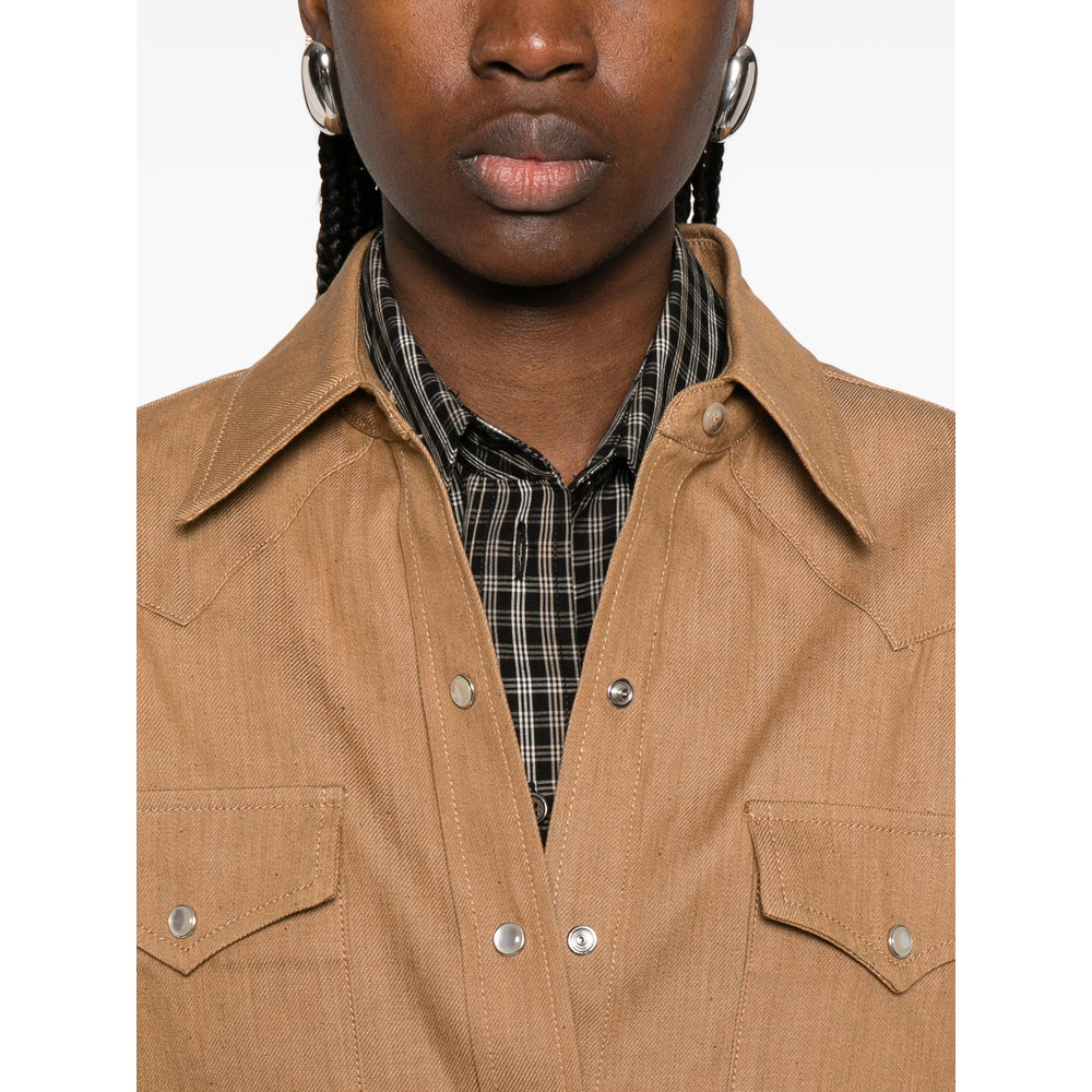 Shirt With Brown Chest Pockets