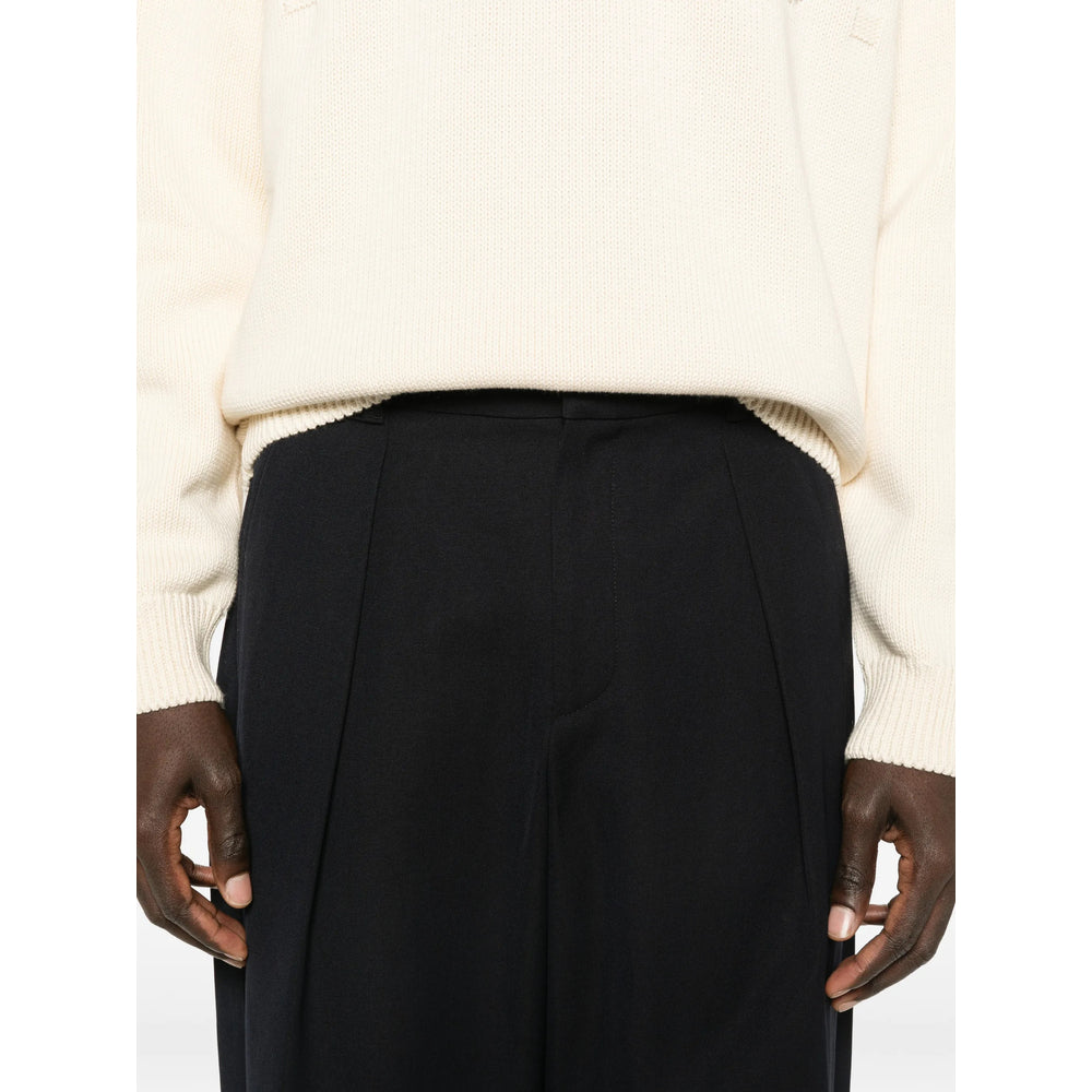 Pleated Trousers With Belt Loops