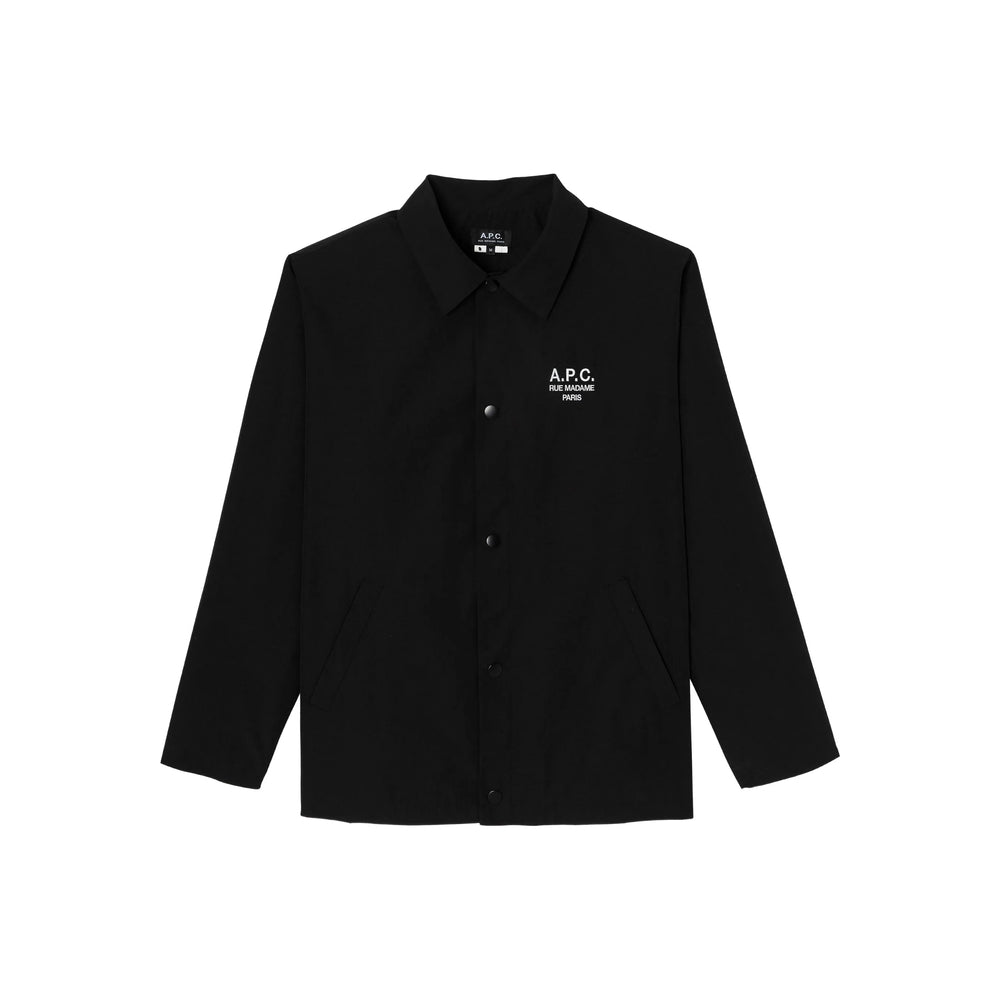 Black Button Fastening Outerwear