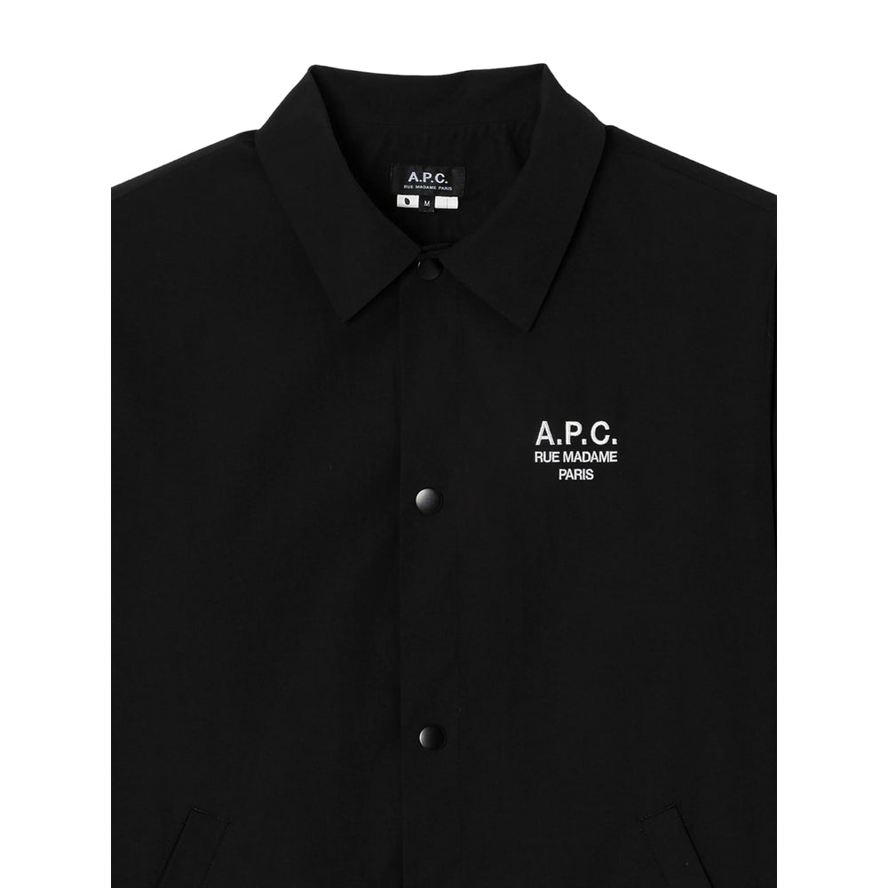 Black Button Fastening Outerwear