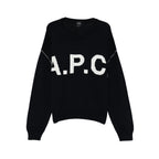Blue Round Neck Sweater With Logo