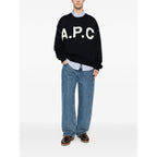 Blue Round Neck Sweater With Logo