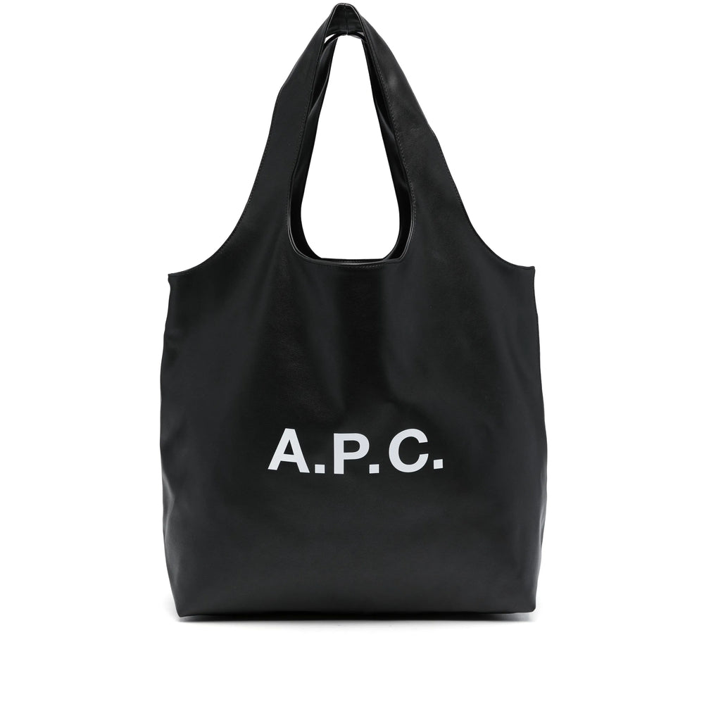 Black Leather Effect Tote Bag