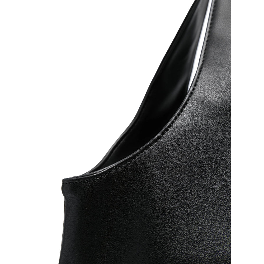Black Leather Effect Tote Bag