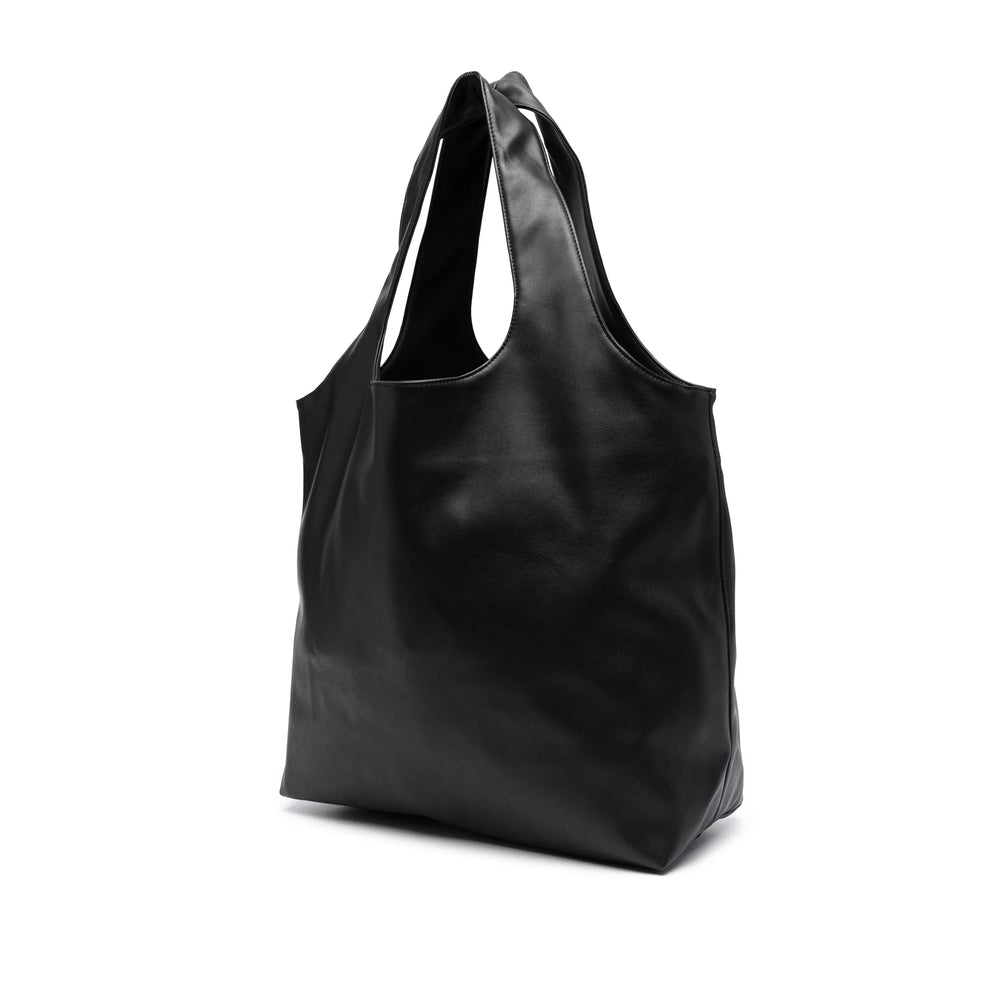 Black Leather Effect Tote Bag