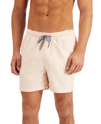 INC International Concepts Men's Regular Fit Quick Dry Solid 5 Swim Trunks Pink Size X-Large