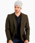 Alfani Men's Solid Cut & Sew Beanie Grey Size Regular