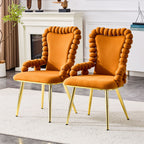 Puffy Bubble, Ball Chain Chair With Armrests (Set of 2)