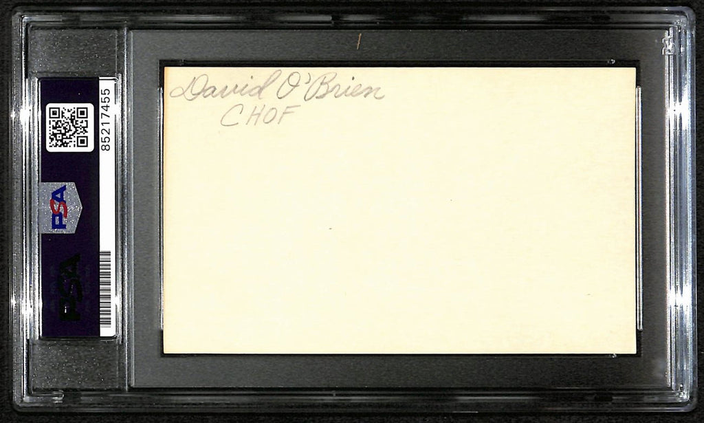 Davey O'Brien Autographed Index Card - 1938 Heisman Winner - TCU PSA/DNA 188504