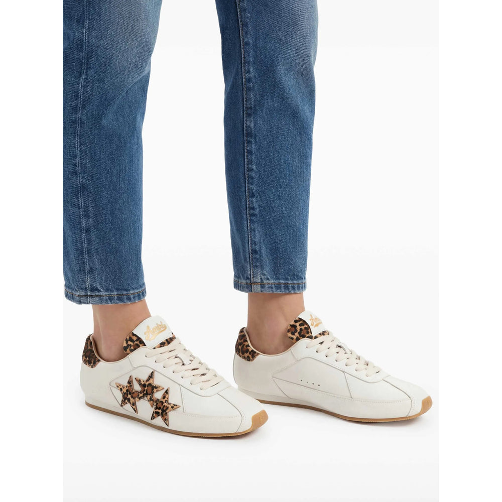Amiri Leopard Star Print Sneakers