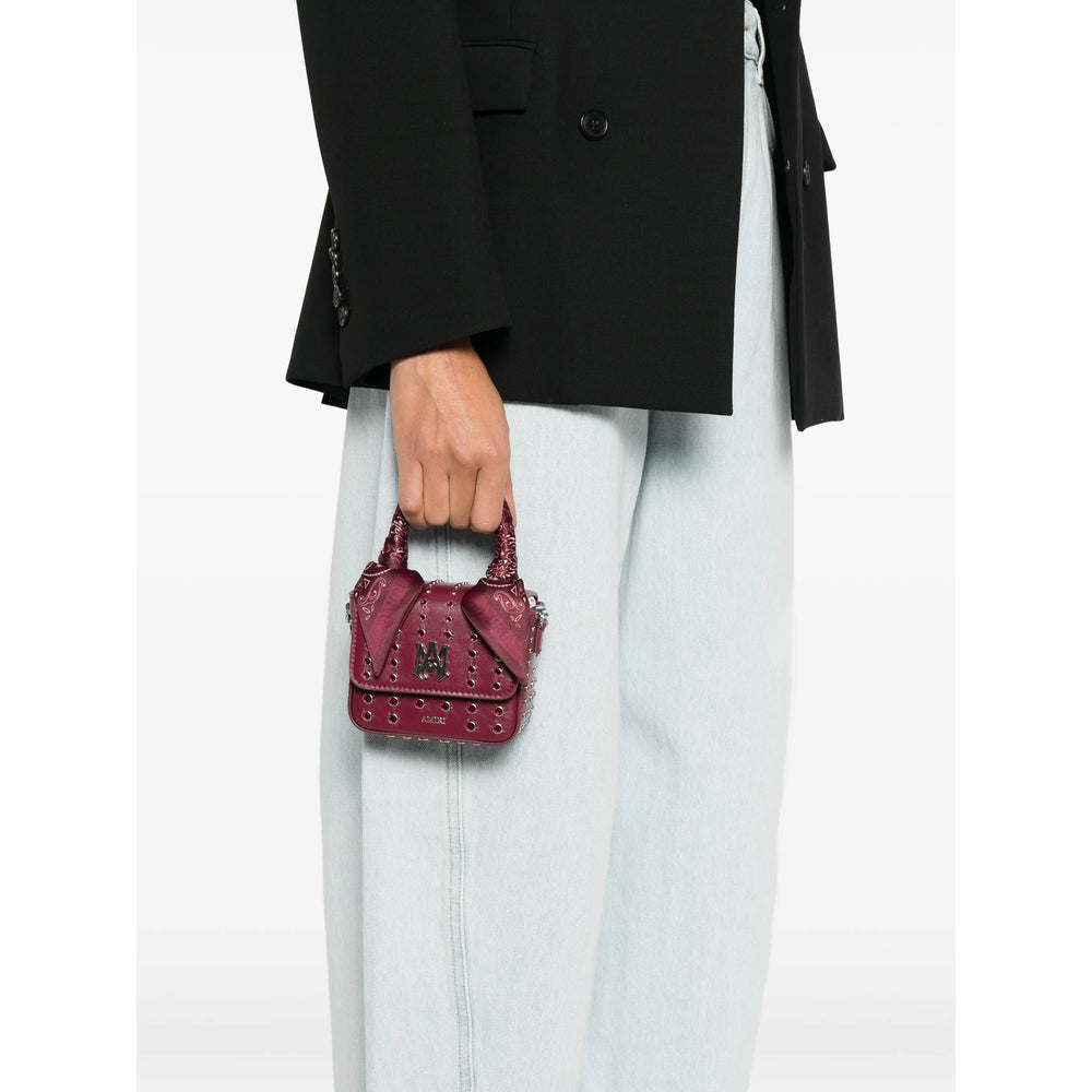 Amiri Burgundy Micro MA Stud Bag