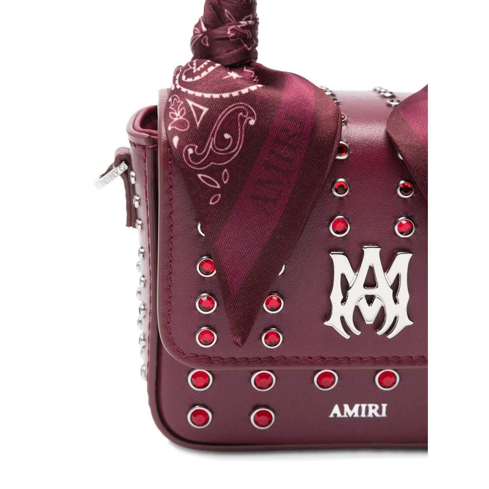 Amiri Burgundy Micro MA Stud Bag