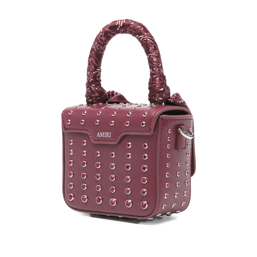 Amiri Burgundy Micro MA Stud Bag