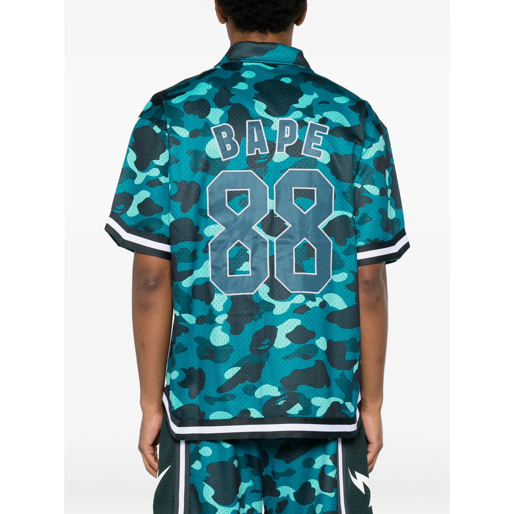 Short-Sleeve Shirt Green/Blue Camouflage