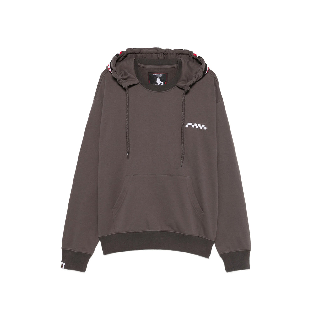 Hooded Sweatshirt Shark Motif Grey