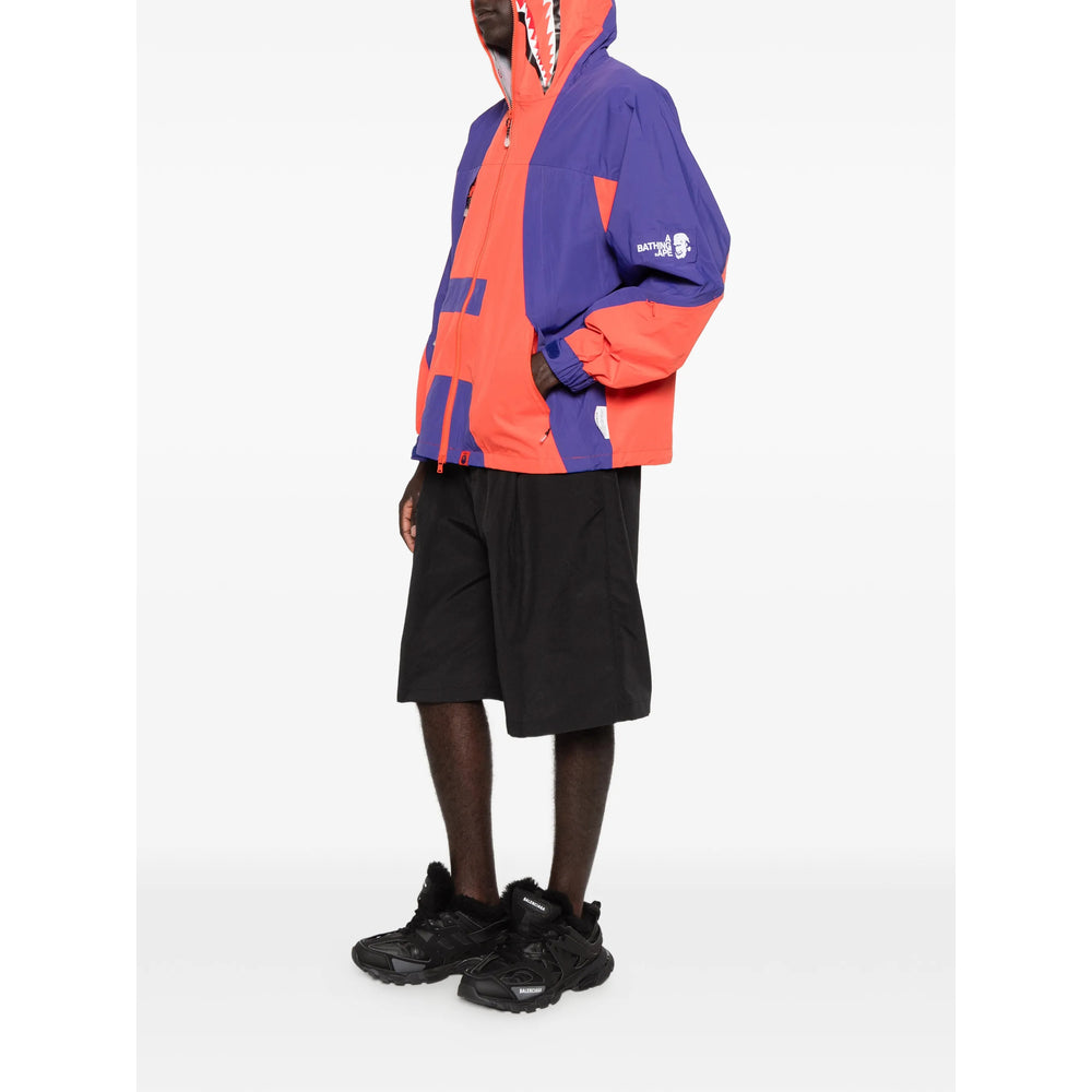 Hooded Lightweight Jacket Blue/Orange