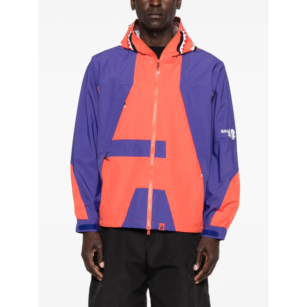 Hooded Lightweight Jacket Blue/Orange