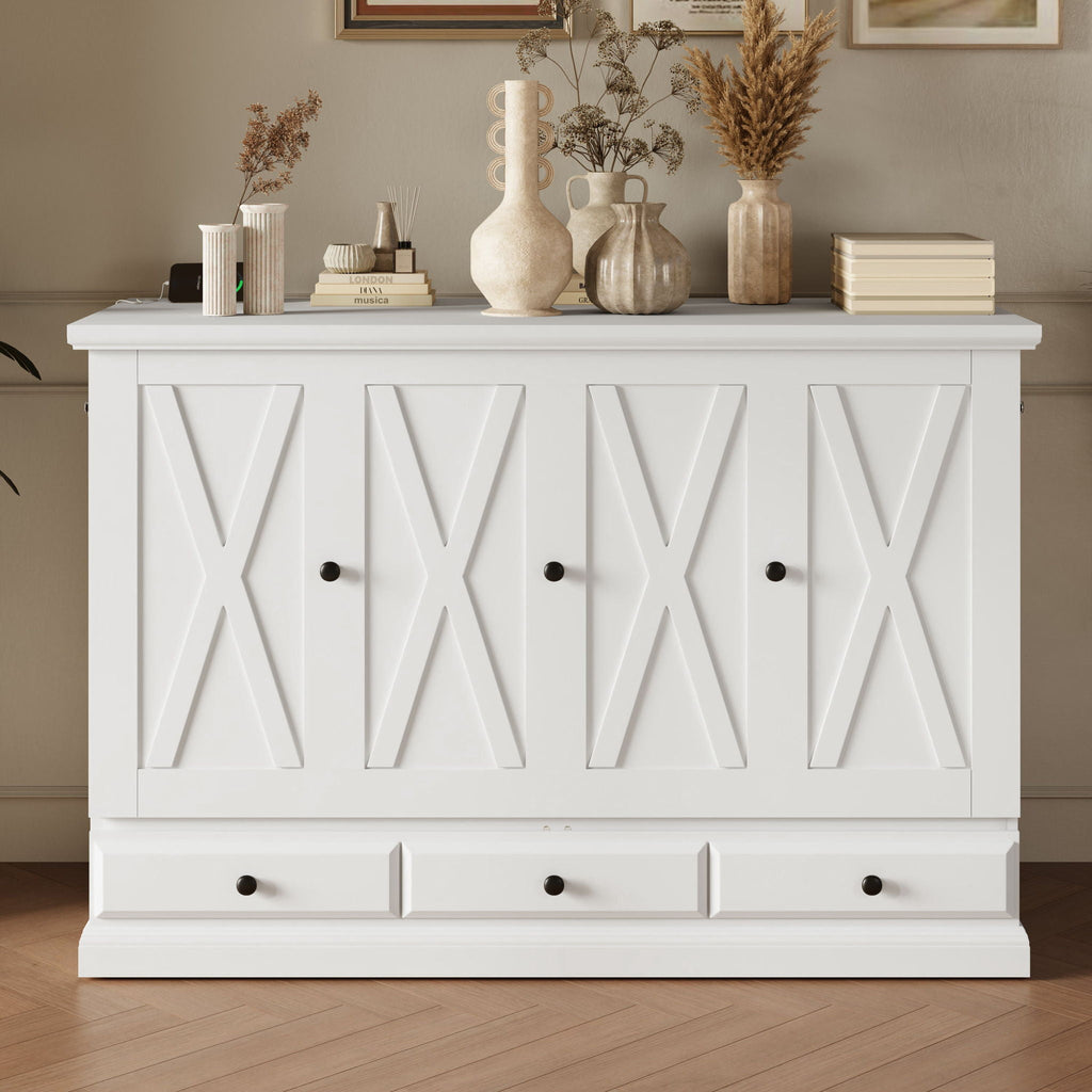 Solid Pine Murphy Bed Chest Cube Cabinet Bed