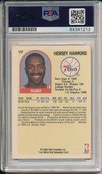 Hersey Hawkins Philadelphia 76ers Signed 1989 Hoops Card #137 PSA/DNA 163528