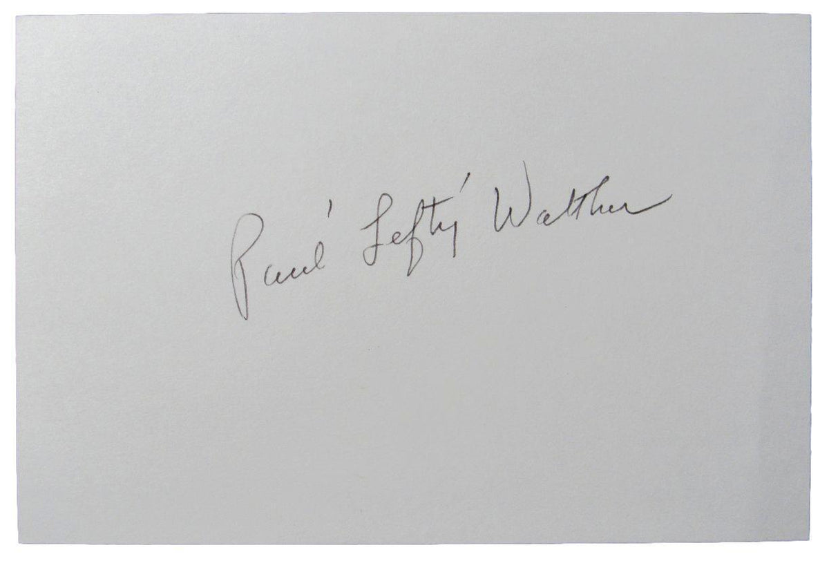 Paul "Lefty" Wathan Los Angeles Lakers/Warriors Autographed 4x6 Index Card