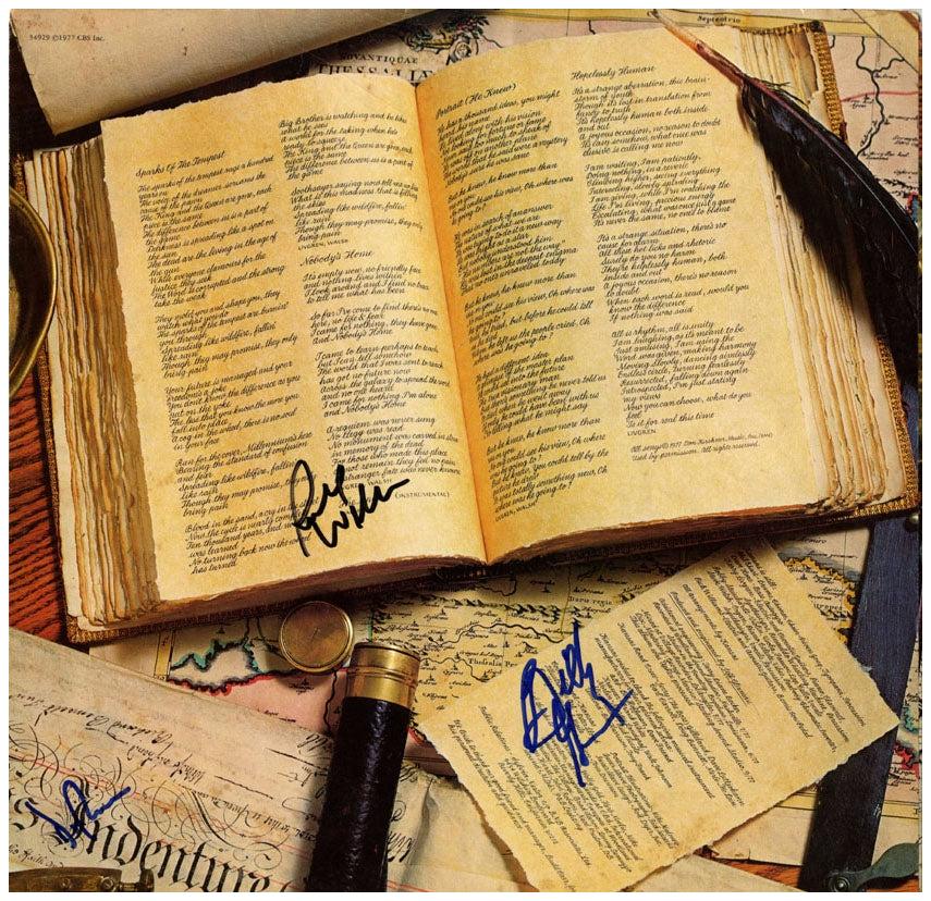 Kansas Signed X3 Autographed Album Sleeve