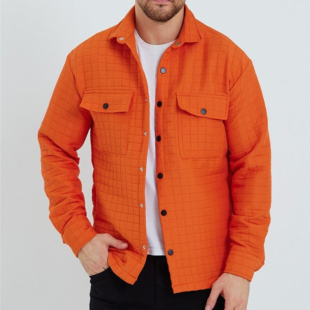 Harvey Plaid Lumberjack Shirt // Orange